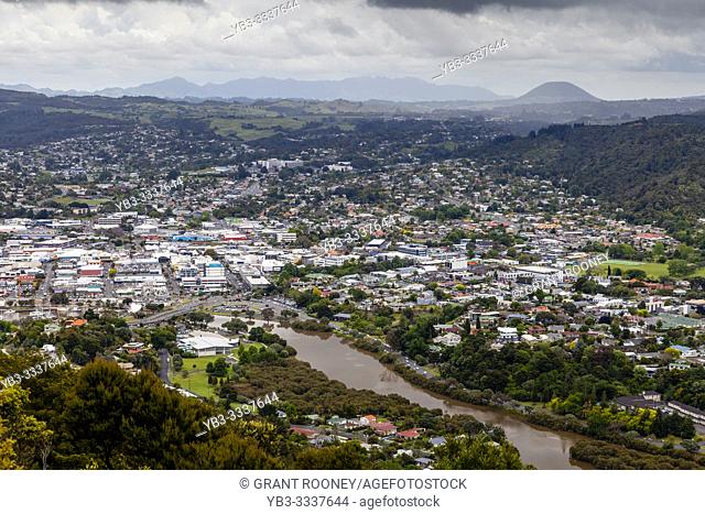 An Elevated View Of The City Of Whangarei, North Island, New Zealand