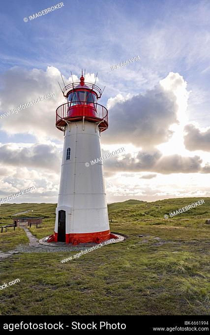 Lighthouse List-West, Elbow, Sylt, North Frisian Island, North Sea, North Friesland, Schleswig-Holstein, Germany, Europe