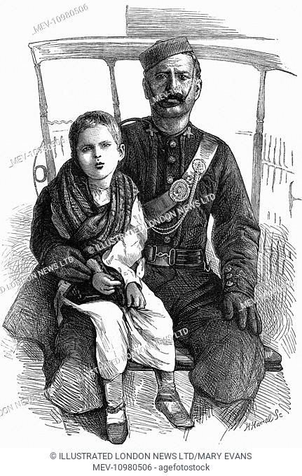 Mary Winchester, pictured after her release from captivity, pictured with Scubedar, an officer who took care of her following her release