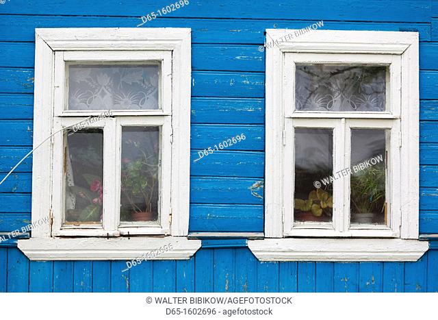 Russia, Vladimir Oblast, Golden Ring, Suzdal, traditional Russian buildings, window detail