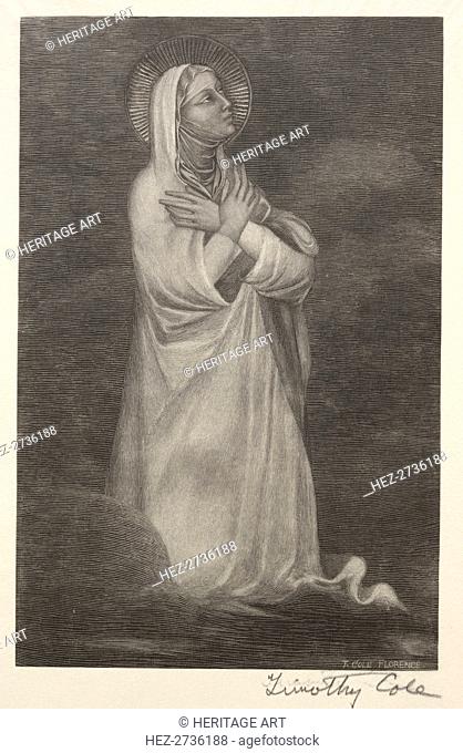 Old Italian Masters: Figure of the Virgin, 1888-1892. Creator: Timothy Cole (American, 1852-1931)