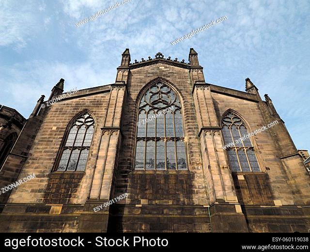 St Giles Cathedral church (aka High Kirk of Edinburgh) in Edinburgh, UK