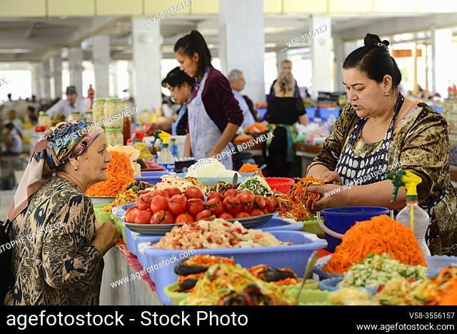 Uzbekistan, Unesco World Heritage Site, Samarkand, Siab Bazaar, Vegetables market
