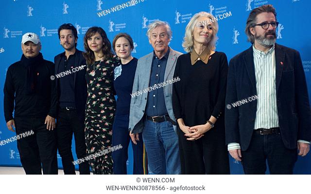 Members of the Jury attend a photocall and press conference to open the 67th Berlinale Film Festival in Berlin. Featuring: Wang Quan'an, Diego Luna