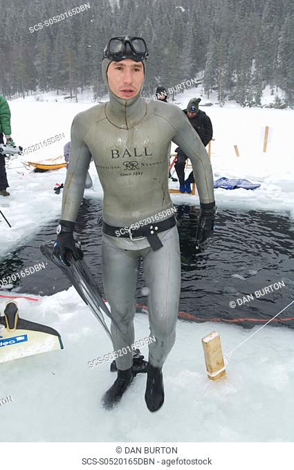 Gillieume Nery world record holder and Champion during the Oslo Ice Challenge 2009 Oslo, Norway