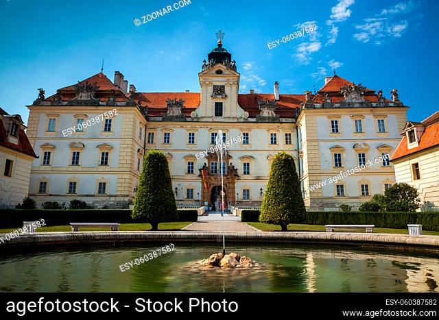VALTICE, , CZECH REPUBLIC - SEPTEMBER 5, 2012: The beautiful Valtice Chateau in southern Moravia in the Czech Republic, Europe
