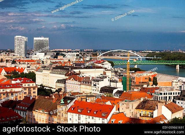 Slovakia, Bratislava, view over the capital city, cityscape