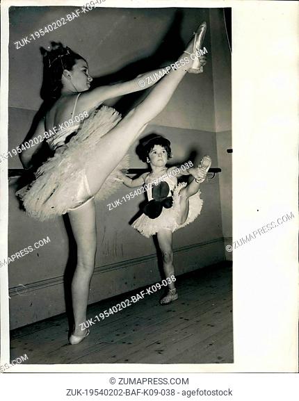 Feb. 02, 1954 - THE BABY WHO WANTS TO BE A BALLERINA.. THE STAR OF THE FUTURE.!!! ?¢‚Ç¨?ìHow?¢‚Ç¨‚Ñ¢s that?¢‚Ç¨¬ù? says the 11 year old ballet student
