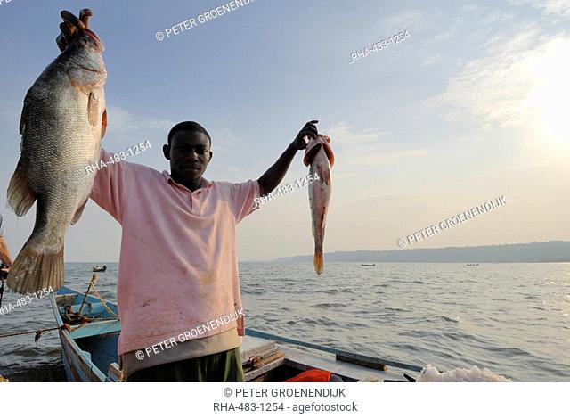 Fisherman on the Nile, Bukoba, Tanzania, East Africa, Africa