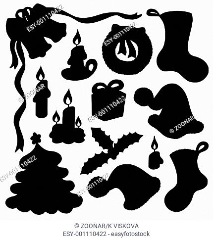 Christmas silhouette collection 01 - isolated illustration