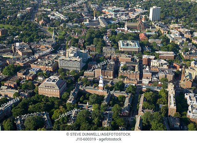 Harvard University, aerial view. Cambridge, Massachusetts. USA