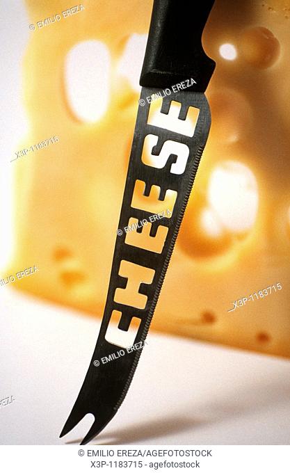 Cheese and knife