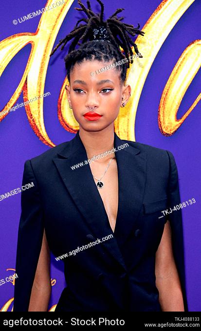 Willow Smith at the Los Angeles premiere of 'Aladdin' held at the El Capitan Theatre in Hollywood, USA on May 21, 2019
