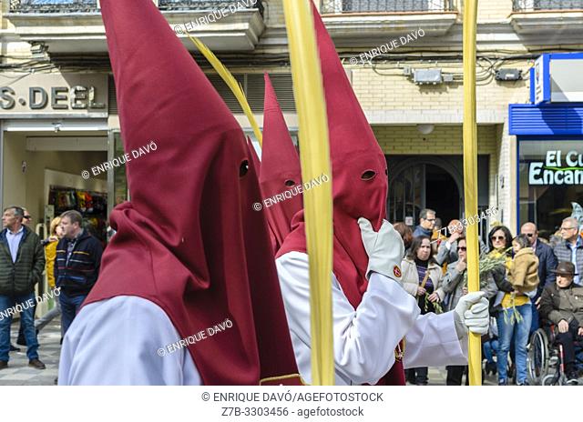 Cuenca, Spain.14 th April, 2019. Parade procession Palm Sunday Hosanna on 14 th April 2019