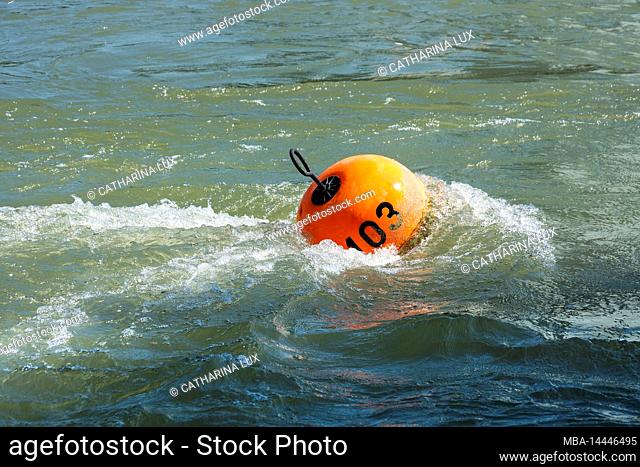 Basel, Rhine, buoy, current