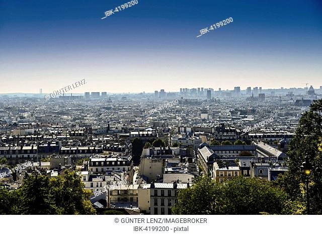 View of Paris from Montmartre, Île-de-France, France