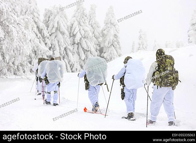Winter training of the Czech Special force