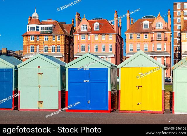An image of the beautiful UK Brighton beach huts