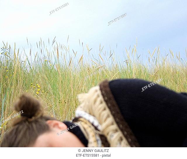 A woman on a beach Sweden