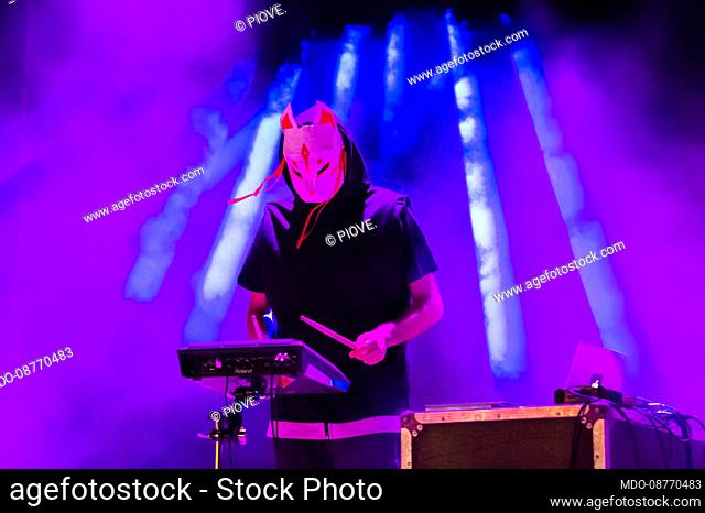 The Italian band avantpop performs in concert on the stage of the Siren Festival 2021. Vasto (Italy), August 19th, 2021