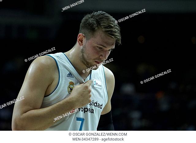 Real Madrid's Luka Doncic during the second ACB League playoff semi-final match between Real Madrid and Herbalife Gran Canaria at the Wizink Center Featuring:...