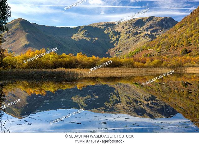 View over Brothers Water towards High Hartsop Dodd in the Lake District National Park, Cumbria, England, UK, Europe