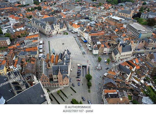 Belgium - Flanders - Mechelen - View from the tower of Saint Rumbolds Cathedral on the Grote Markt