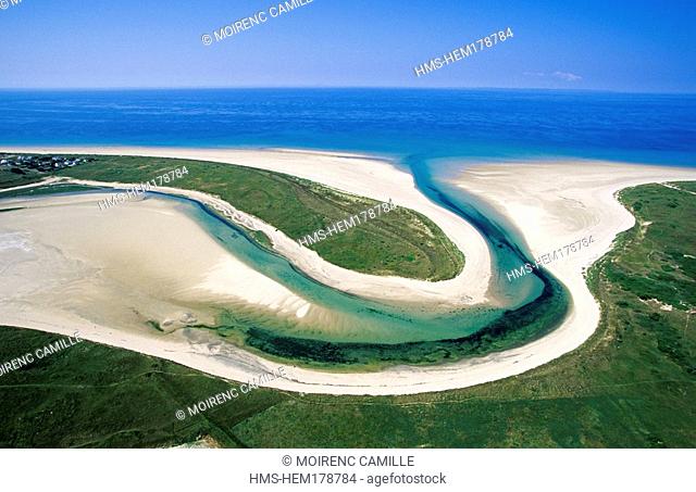 France, Manche, Cotentin, South Carteret, Surville aerial view
