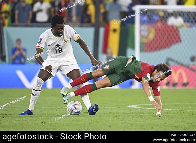AMARTEY Daniel (GHA), action, duels versus JOAO FELIX (POR). Portugal (POR) - Ghana (GHA) 3-2 Group Stage Group H on 24.11