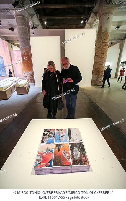 57th International Art Exhibition, Arsenale, installation by Michel Blazy , Venice, ITALY-10-05-2017