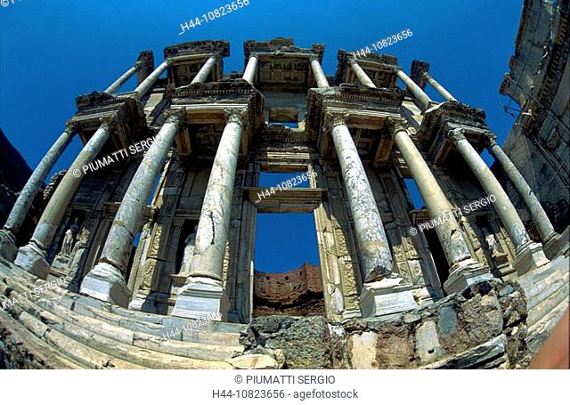 Turkey, Middle East, Ephesus, Ephesos, Celsus library, facade, ruins, antiquity, antique
