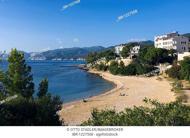 Bay, beach, Cala Gonone, Sardinia, Italy, Europe
