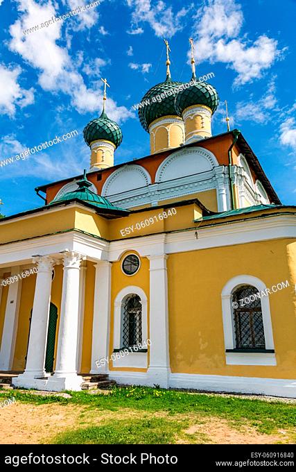 UGLICH, RUSSIA - JUNE 17, 2017: Exterior of the Savior's Transfiguration Cathedral. The architectural monument was founded in 1710