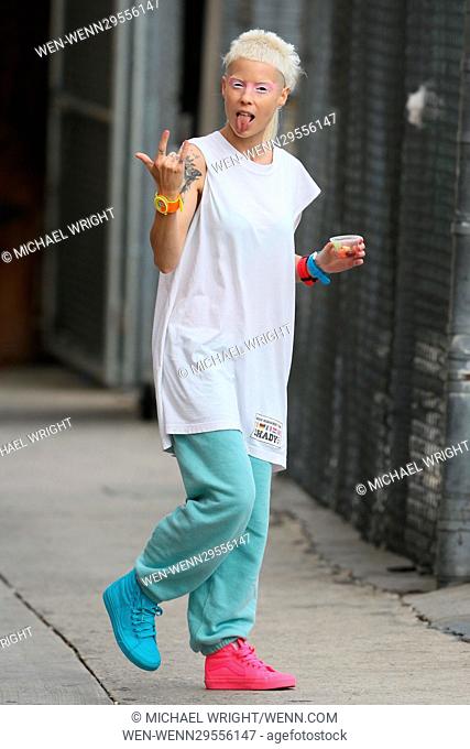 Die Antwood seen arriving at the ABC studios before their live performance on Jimmy Kimmel Live Featuring: Yolandi Visser Where: Los Angeles, California