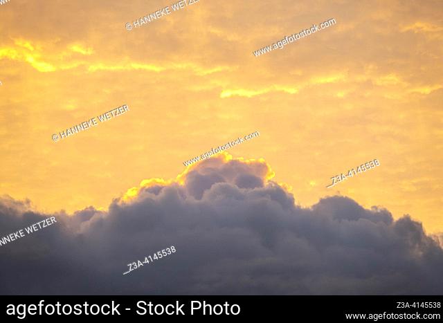 Closeup of sunset clouds