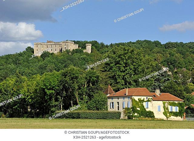 Chateau de La Coste at Grezels, Lot department, region of Midi-Pyrenees, southwest of France, Europe