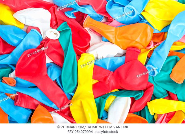 Colorful background of empty balloons
