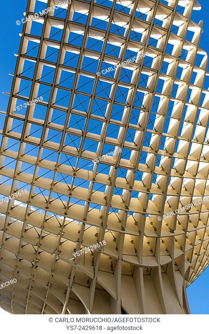 Metropol Parasol, known as Setas de Sevilla, the Mushrooms, is the world's largest wooden structure, Sevilla, Andalusia, Spain