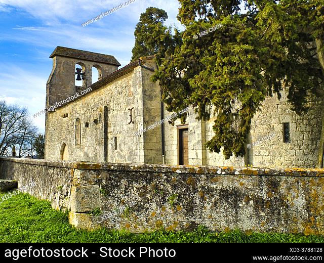 Church of Saint Peter, Monbos, Dordogne, Department, Nouvelle-Aquitaine, France