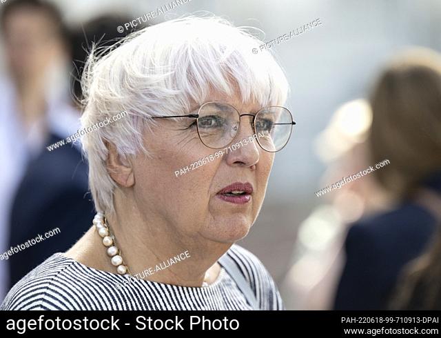 18 June 2022, Hessen, Kassel: Claudia Roth (Bündnis 90/Die Grünen), Minister of State for Culture and Media, arrives at the opening ceremony for documenta...