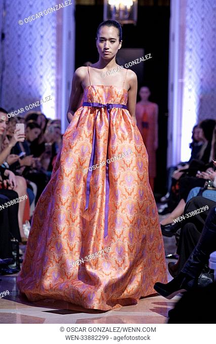 Models walk the runway at the fashion company Tot-Hom with presents collection Haute Couture Spring-Summer in 2018-19 at the Residence of the French Embassy in...