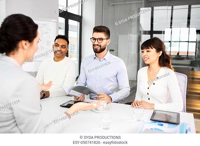 recruiters having job interview with employee