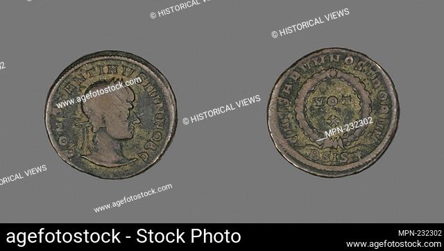 Coin Portraying Emperor Constantine I - AD 307/337 - Roman, minted in Siscia - Artist: Ancient Roman, Origin: Roman Empire, Date: 307 AD–337 AD, Medium: Bronze