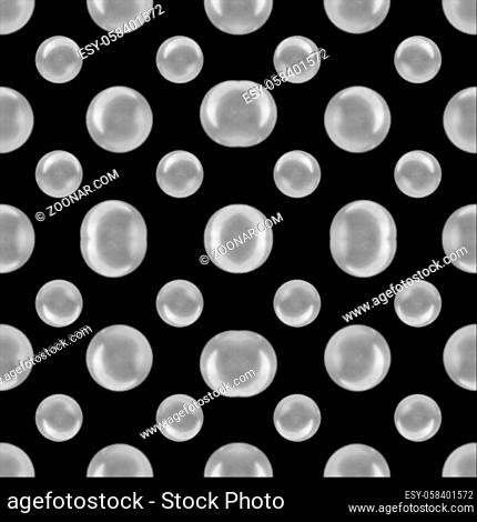 Digital abstract geometric circles motif seamless pattern background design in grey and black colors