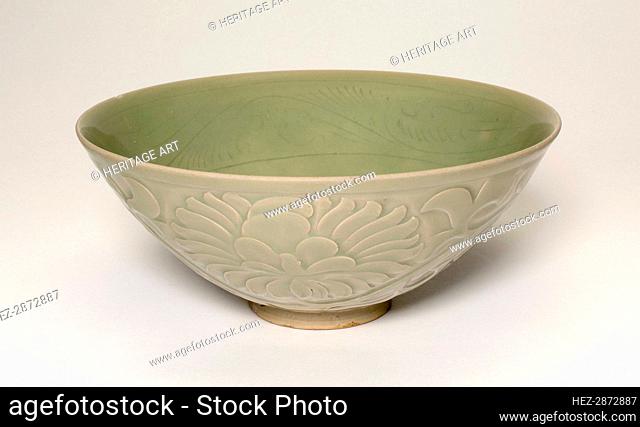 Conical Bowl with Peony Scroll and Leaves, Five Dynasties/Northern Song dynasty, 10th/11th cent. Creator: Unknown