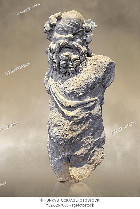 Roman statue of Silenus or Papposilenus from the mid 2nd cent. AD excavated from the Villa Spithoever, via Flavia, Rome, Italy