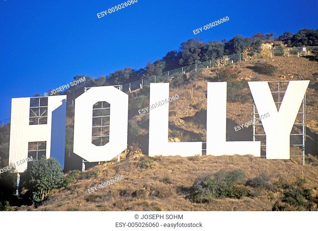 Hollywood sign on the hillsides of Hollywood, Los Angeles, California
