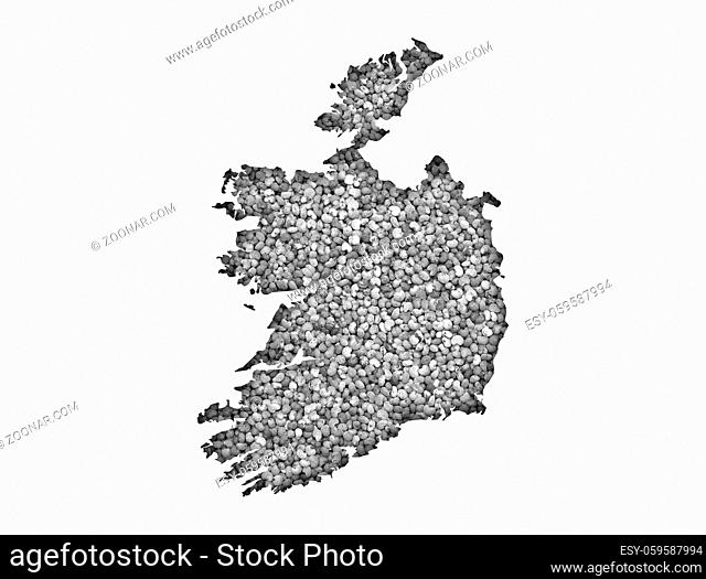Karte von Irland auf Mohn - Map of Ireland on poppy seeds