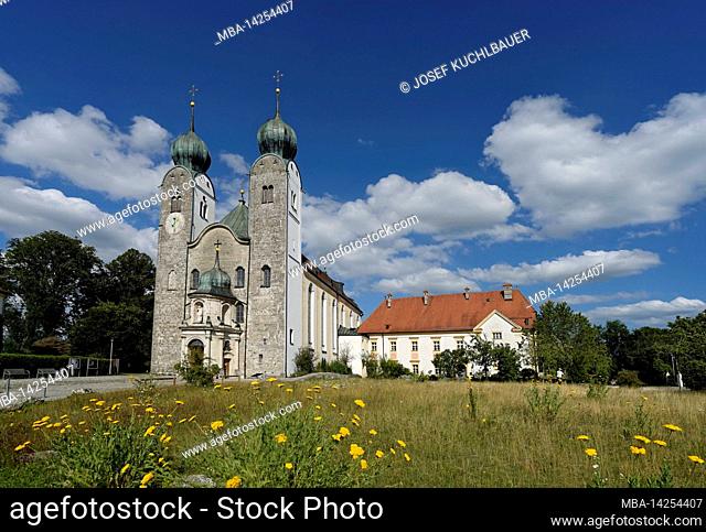 Germany, Bavaria, Upper Bavaria, Chiemgau, Altenmarkt an der Alz, Baumburg Monastery, St. Margaret's Monastery Church