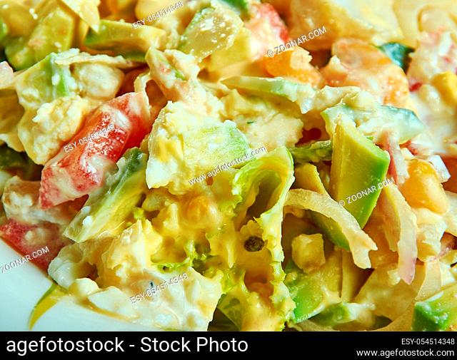 Gazpacho - Puerto Rican Salt Cod Salad, refreshing salad composed of flaky salt cod